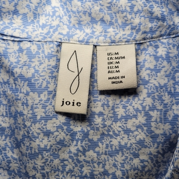Joie button down sleeveless floral shirt dress size medium - Picture 11 of 13